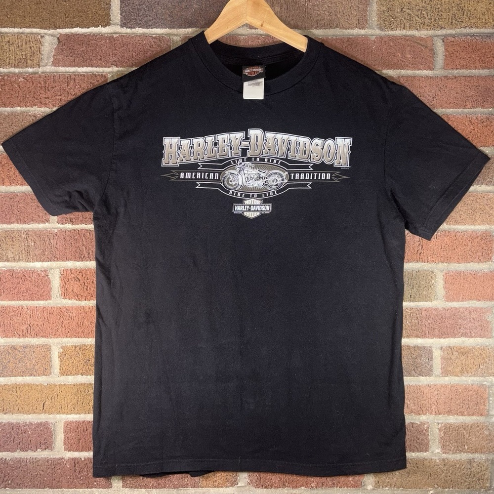 Size L - Harley Davidson Short Sleeve Crewneck T-Shirt Nashville Music City 2009